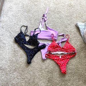 Set of 3 Zaful/Shein Bathing Suits NWT